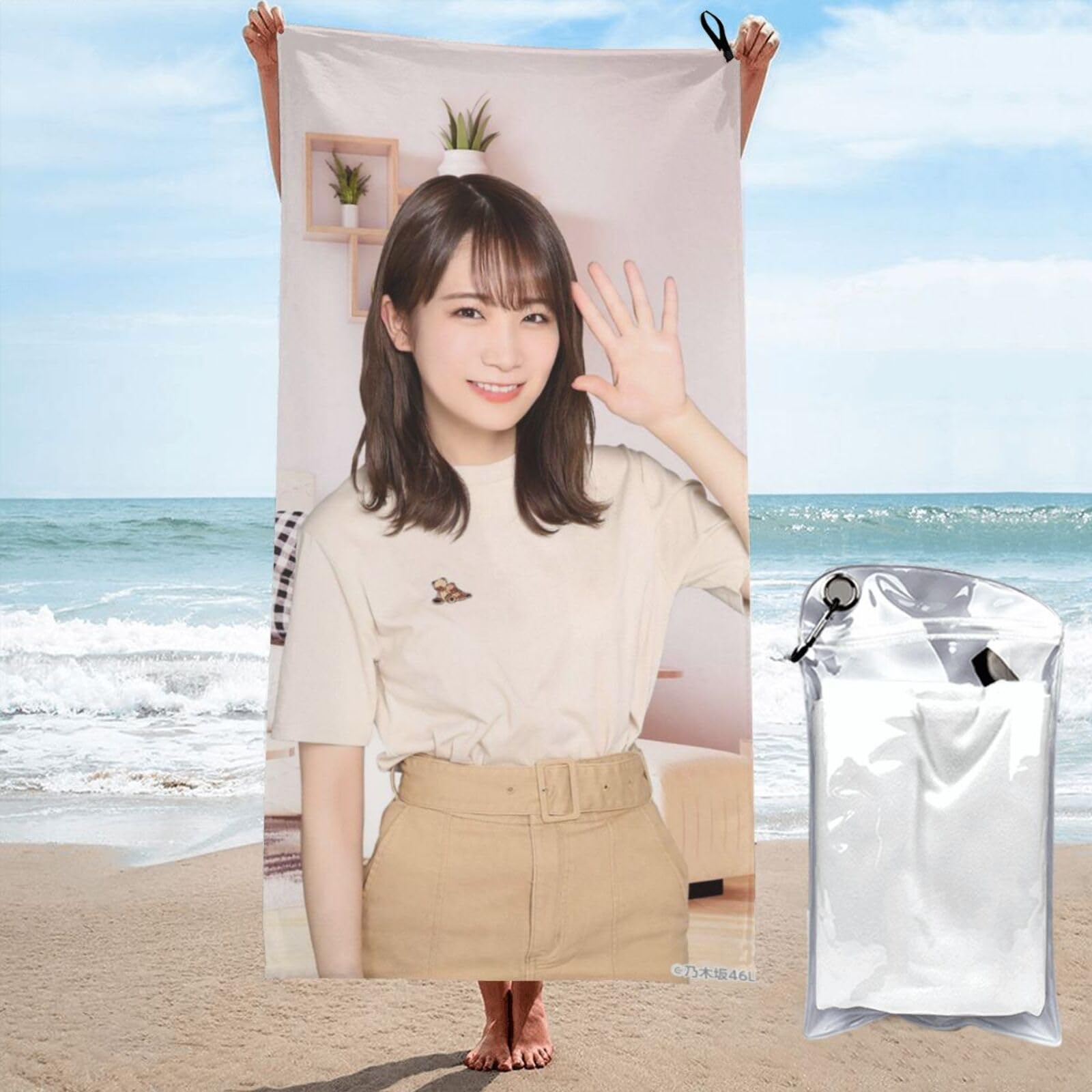 Amazon｜SYPPCH人気バスタオル乃木坂46秋元真夏ビーチタオル大判